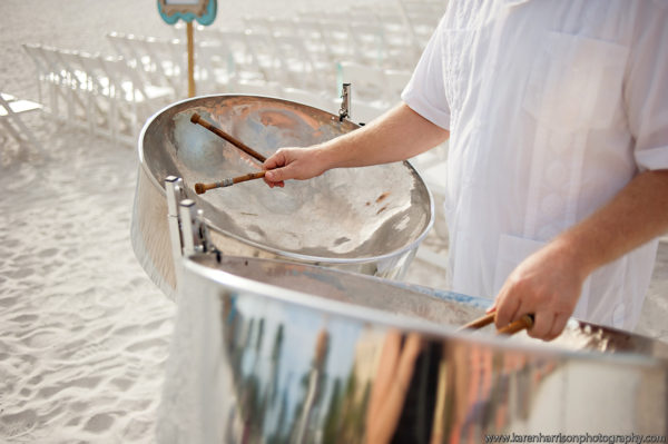 Steel Drum wedding ceremony and cocktail hour at the Clearwater Beach Hyatt