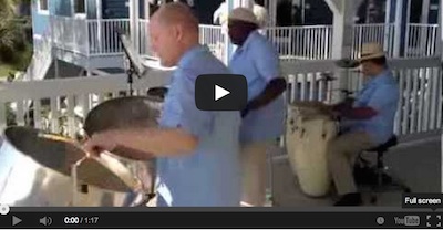 Steel Drum Band trio at Tampa Bay Watch - Dave Holmstrand, Johnny Lowery, Ignacio Marin