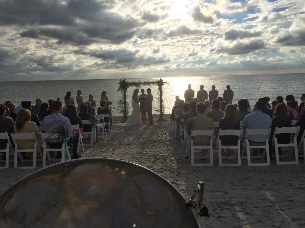 Steel Pan duo for wedding on Lido Beach Sarasota, Florida